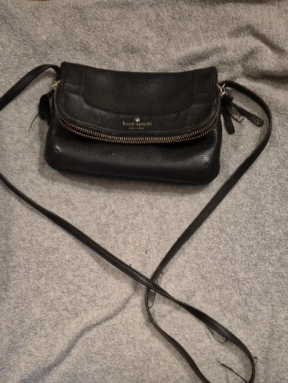 kate spade Black Pebbled Leather Crossbody Bag